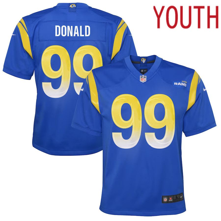Youth Los Angeles Rams 99 Aaron Donald Nike Royal Game NFL Jersey